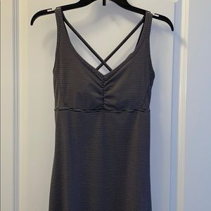 PrAna dress Rebecca style women’s small blk/wht stripe outdoor athletic hiking
